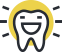 Animated tooth with smile icon
