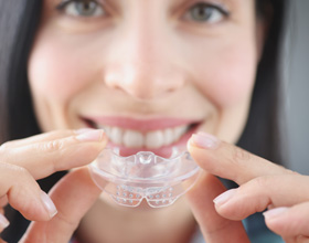 Mouthguards and sportsguards are excellent options for athletes or those who grind their teeth