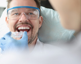 Mouthguards and sportsguards can protect your teeth from accidental injury