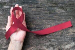 an oral cancer red ribbon