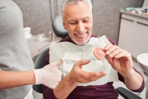 Man getting dentures